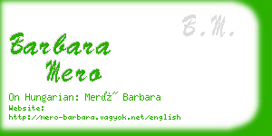 barbara mero business card